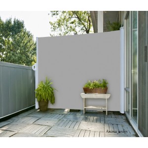 Rideau de terrasse amovible, gris perle, 1,80 x 3,00 m, Ideal Garden