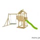 Aire de jeux bois tour Kingswood avec glissière, portique Nest Swing FSC, TP Toys, Mookie