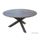 Table de jardin ronde Ferrone, 150 cm, 8 personnes, aluminium, Proloisirs