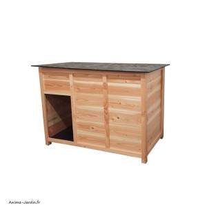 Niche pour chien M en douglas 105x65x80 cm, Le Livet