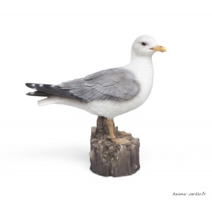 Mouette, H.23 cm, animal en résine, décoration extérieure