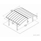 Carport double en aluminium, Arizona Breeze, 28,6 m²