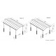 Carport simple en aluminium, Alpine / Hauteur réglable