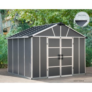 Abri de jardin Yukon Grey, 9 m², Polycarbonate