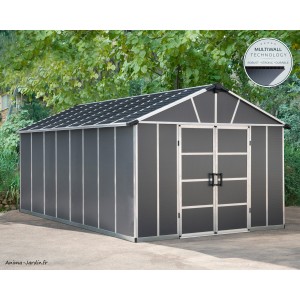 Abri de jardin Yukon Grey, 17,2 m², Polycarbonate