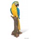 Ara bleu/jaune, H.38 cm, animal en résine, décoration extérieure