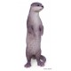 Loutre debout, H.34 cm, animal en résine, décoration extérieure