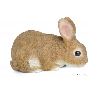 Lapin, L.26 cm, animal en résine, décoration extérieure