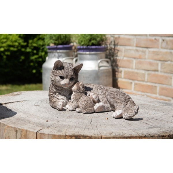 Chat roux assis en résine - Gardennice | Boutique en ligne Jardin & Déco