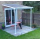 Pergola adossée, Sierra blanche blanche , Aluminium