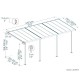 Pergola adossée, Sierra blanche blanche , Aluminium