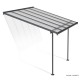 Pergola adossée, Sierra Large grise, Aluminium