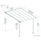 Pergola adossée, Sierra Large grise, Aluminium