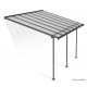 Pergola adossée, Sierra Large grise, Aluminium