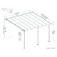 Pergola adossée, Sierra Large grise, Aluminium