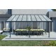 Pergola adossée, Sierra Large grise, Aluminium