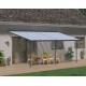 Pergola adossée, Sierra Large grise, Aluminium