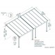 Pergola adossée, Sierra Large grise, Aluminium