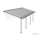 Pergola adossée, Sierra Large grise, Aluminium