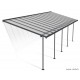 Pergola adossée, Sierra Large grise, Aluminium