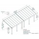 Pergola adossée, Sierra Large grise, Aluminium