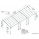 Pergola adossée, Sierra Large grise, Aluminium