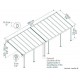 Pergola adossée, Sierra Large grise, Aluminium