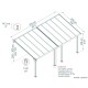 Pergola adossée Olympia blanc, Aluminium