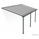 Pergola adossée Olympia gris, Aluminium