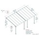 Pergola adossée Olympia gris, Aluminium