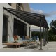 Pergola adossée Olympia gris, Aluminium