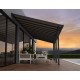 Pergola adossée Olympia gris, Aluminium