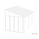 Paroi latérale pour pergola, Gris/Blanc, Aluminium