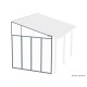 Paroi latérale pour pergola, Gris/Blanc, Aluminium