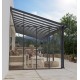 Paroi latérale pour pergola, Gris/Blanc, Aluminium