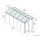 Abri de jardin Rubicon Gris , 7 m², Polycarbonate