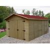 Garage battant en bois 16 mm, 15,60 m², Foresta