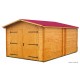 Garage en bois massif, 28 mm, 20,98 m², Foresta