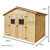 Abri de jardin en bois 16 mm, 6,60 m², Foresta