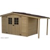 Abri de jardin en bois 28 mm, 9,49 m², avec bûcher, Foresta