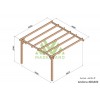 Pergola adossée en bois, Andorra