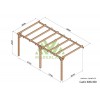 Pergola adossée en bois, Cadiz