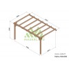 Pergola adossée en bois, Palma