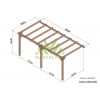 Pergola adossée en bois, Palma