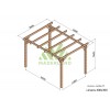 Pergola sur pieds en bois, Linares