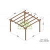 Pergola sur pieds en bois, Linares