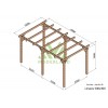 Pergola sur pieds en bois, Linares