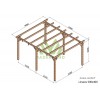 Pergola sur pieds en bois, Linares