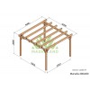 Pergola sur pieds en bois, Marsella