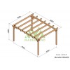 Pergola sur pieds en bois, Marsella